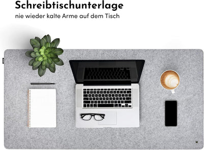 FORMGUT® Filz Schreibtischunterlage - Hochwertige Filzunterlage für Büro und Arbeitsplatz - Tischsch