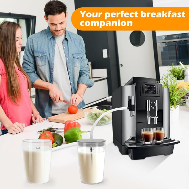 Glas-Milchbehälter 0,5 L (72570) Kompatibel mit der vollautomatischen Coffee Machine e8, z10, e6