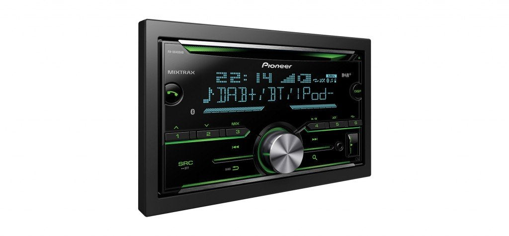 Pioneer FH-X840DAB Doppel-DIN Autoradio Bluetooth-Freisprecheinrichtung, DAB+ Tuner Single, Single