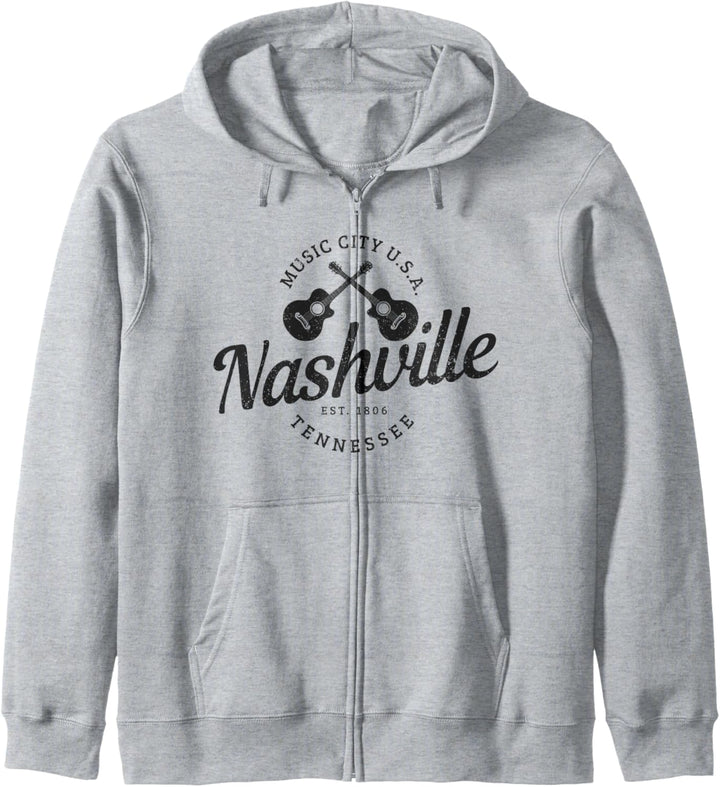 Nashville Tennessee Country Music City Gitarre Souvenir Kapuzenjacke
