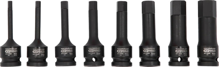 KS Tools 1/2'' SECHSKANT-KRAFTBITNuss-SATZ 8tlg 5-6-8-10-12-14-17-19mm