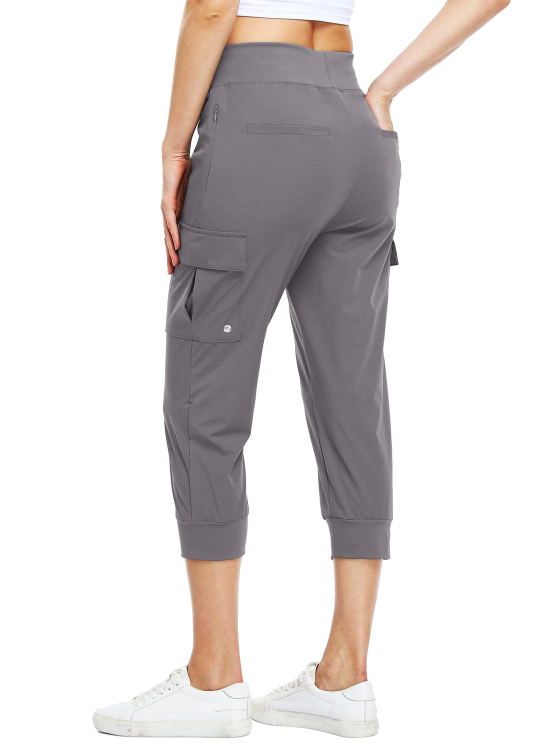 WILLIT Damen Caprihose Cargohose Jogginghose leicht Wanderhose für Workout Outdoor Schnelltrocken At