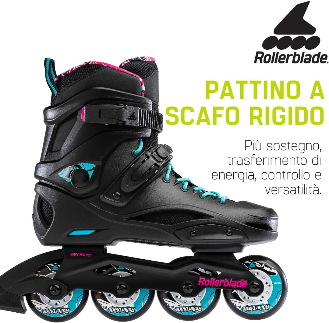 Rollerblade Damen Rb Cruiser Inlineskate 250 Black/Aqua, 250 Black/Aqua