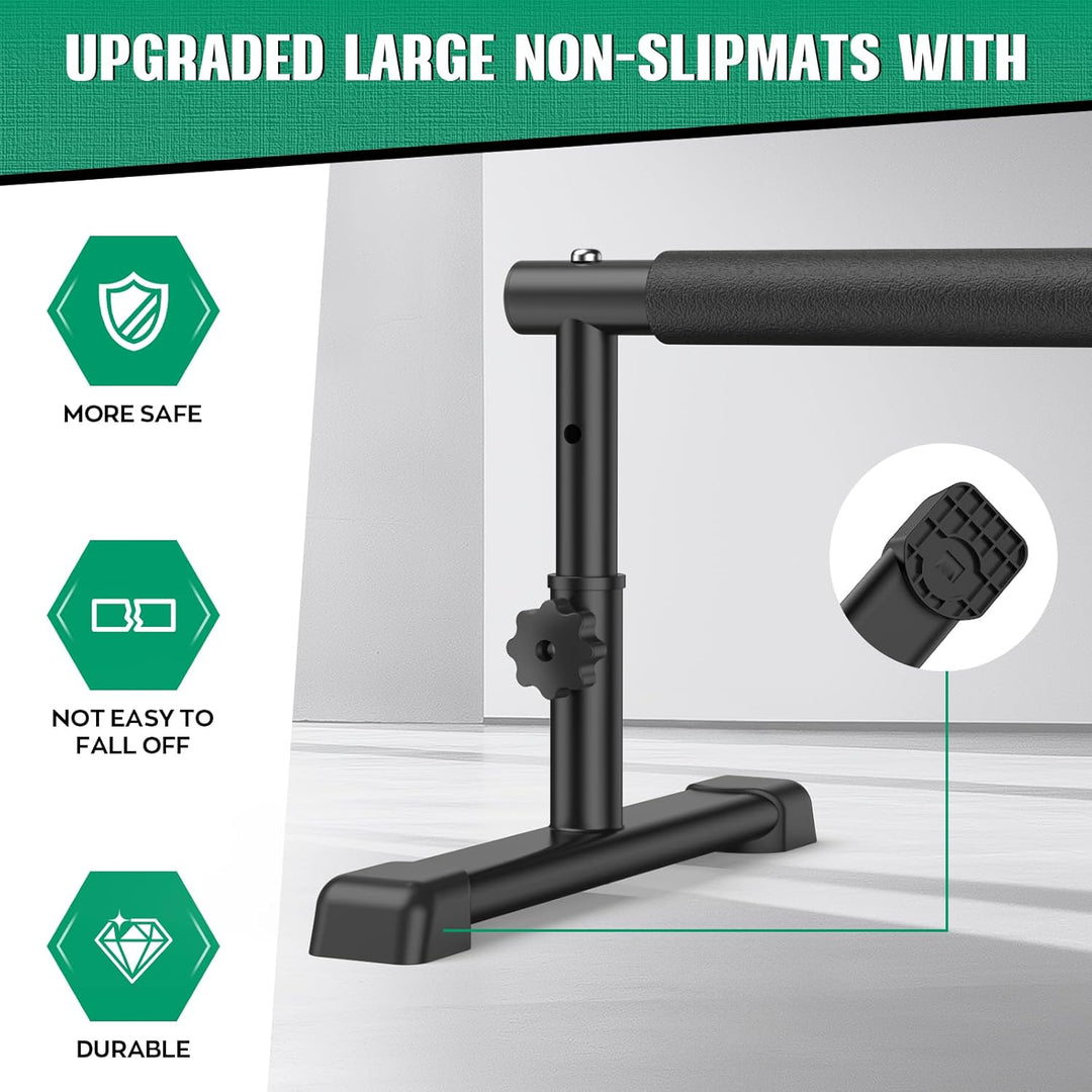 IMAYCC 2 in 1 Verstellbare Parallettes Handstand Barrenm,Push Up Bar Dip-Barren 19CM and 46CM Höhe,G