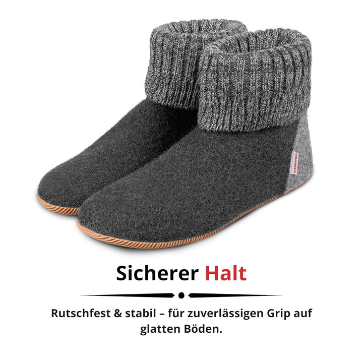 Giesswein Hüttenschuh Wildpoldsried 28 EU Anthrazit 019, 28 EU Anthrazit 019