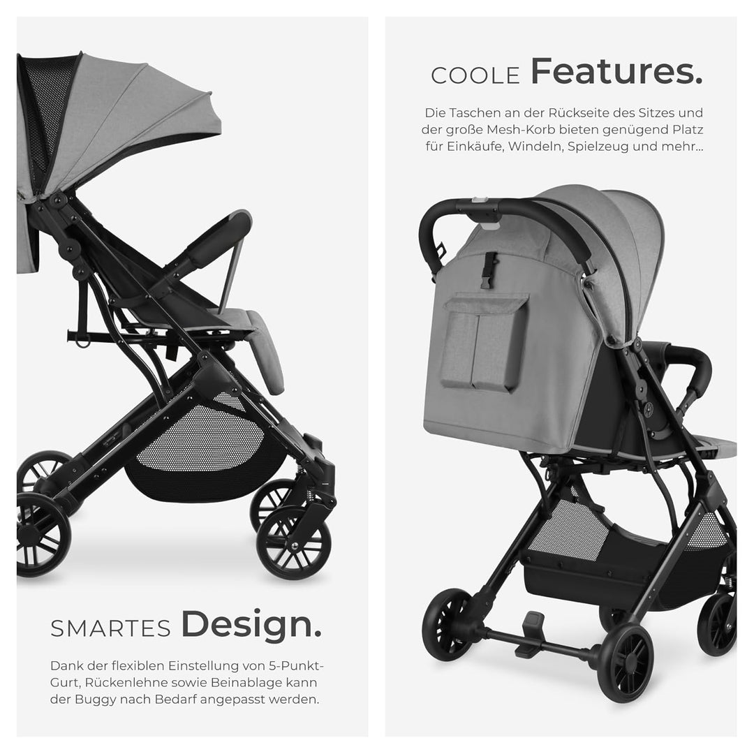 tectake® Buggy Kinderwagen von 0 bis 3 Jahre, Wagen für Baby Erstausstattung Neugeborene und Kinderb
