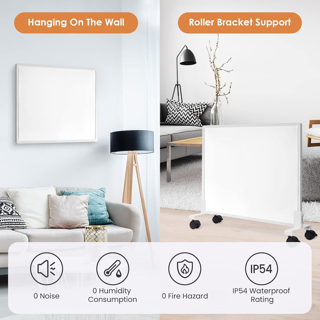 Hocosyme Infrarotheizung mit Thermostat 300 Watt, Infrarotheizung Wandmontage - 1-3 Min auf Betriebs
