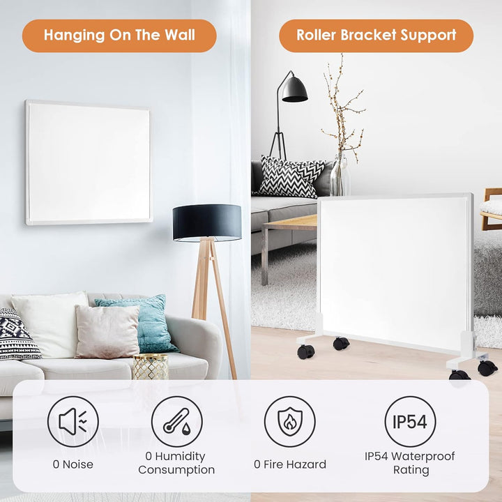 Hocosyme Infrarotheizung mit Thermostat 300 Watt, Infrarotheizung Wandmontage - 1-3 Min auf Betriebs