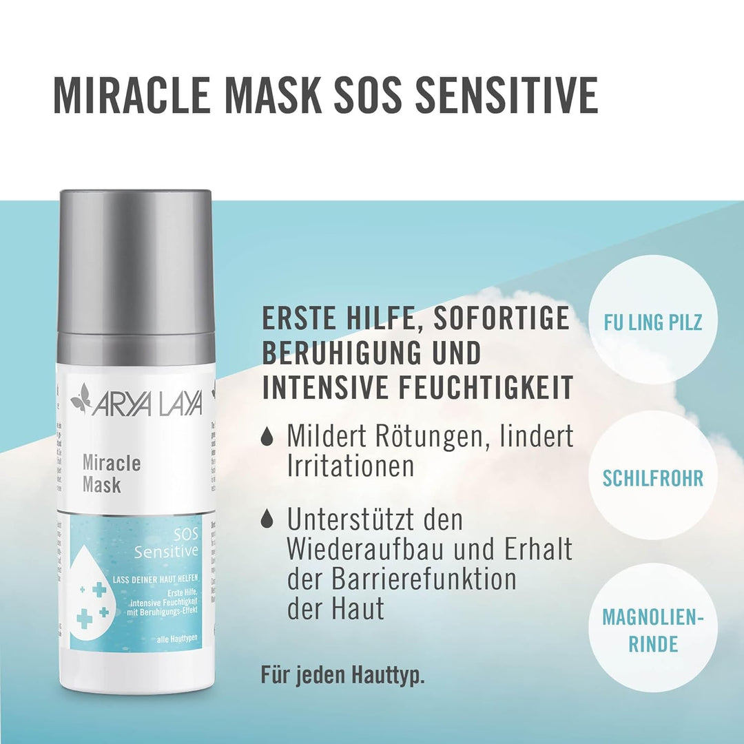 ARYA LAYA Miracle Mask Trio: pflegende Gesichtsmasken im Set, für alle Hauttypen: mit Glow-Effekt, G