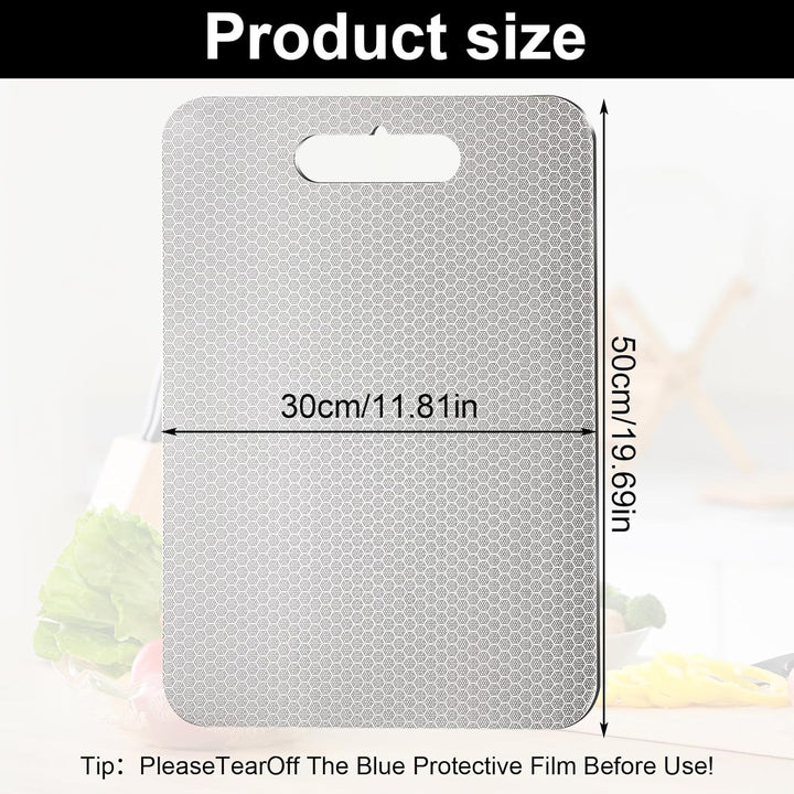 Titan Schneidebrett, S316 Schneidebrett Edelstahl, BPA-freies Doppelseitiges Lebensmittel Titanium C
