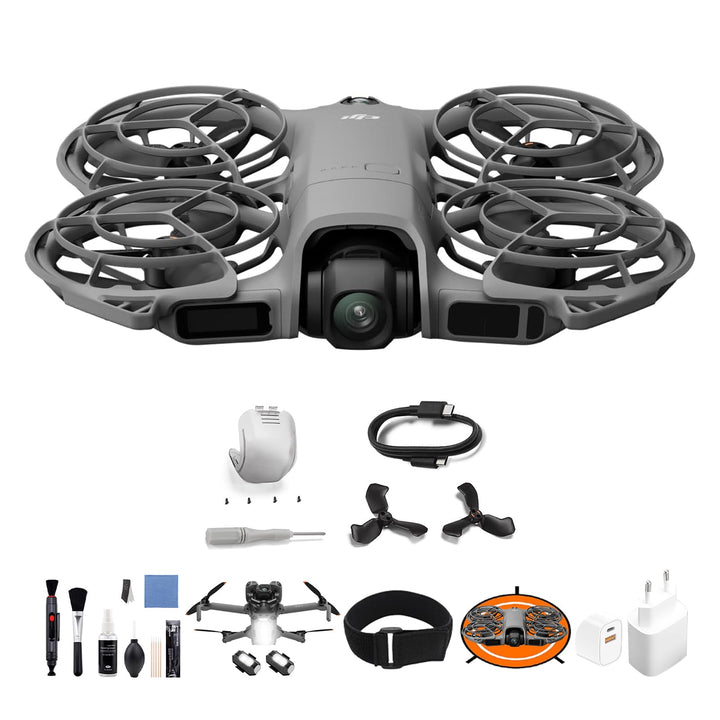 DJI Neo 2 Bundle mit Zubehör, 4K-Drohne für Einsteiger, Leicht und Faltbar, Start und Landung auf de