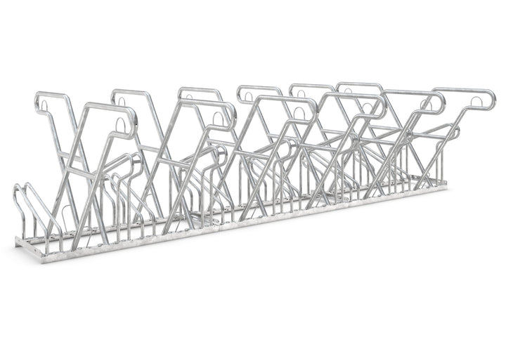 Anlehnparker 2622 XBF | Fahrradständer beidseitig | für 12 extra breite Fahrräder | erweiterbar | Ab