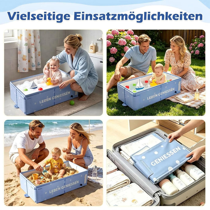 Tragbare Badewanne für Kinder - Blau Faltbare Kinderbadewanne, Keine Montage erforderlich, Tragbares