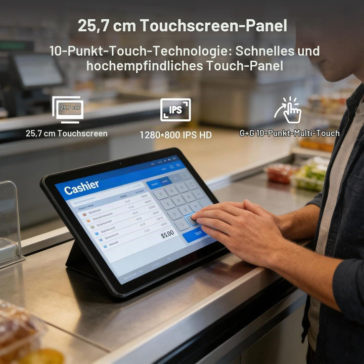 Lüfterloser All-in-One Touchscreen-Computer RK3399, Industrie-Panel-PC 10,1 Zoll Robust Android 12,