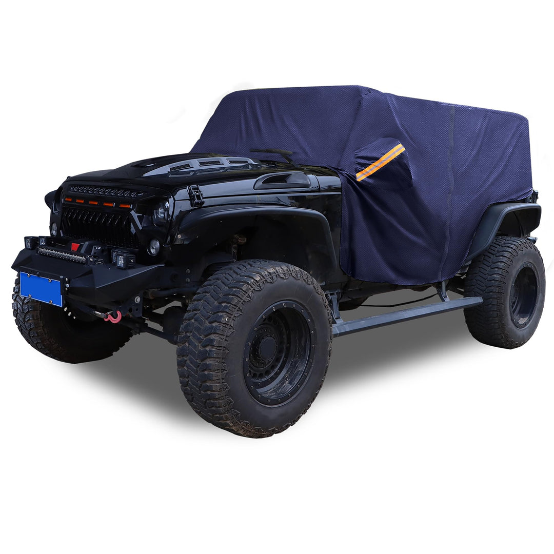 X AUTOHAUX Autoabdeckung SUV Autoplane Outdoor Vollgarage Wasserdicht Auto Abdeckplane für Jeep Wran