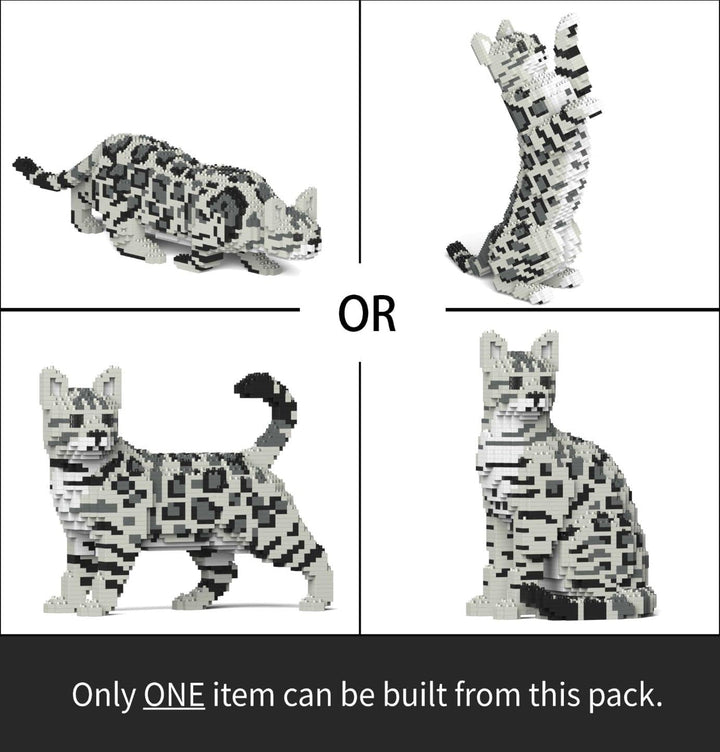 JEKCA | Bengal Cat 4-in-1 Pack 01S-M02 - Skulpturen aus Bausteinen zum Baustein, Sammlersteine, Beng