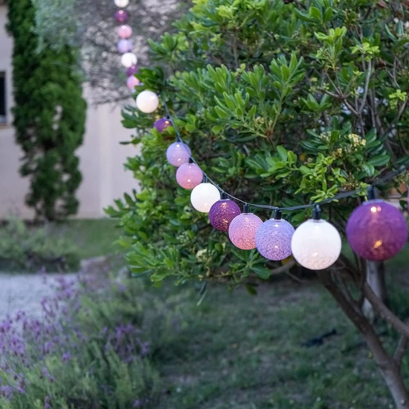 GuirLED - Lichterkette für den Aussenbereich mit Kugeln, LED, wasserdicht IP65 – Solarpanel mit hohe