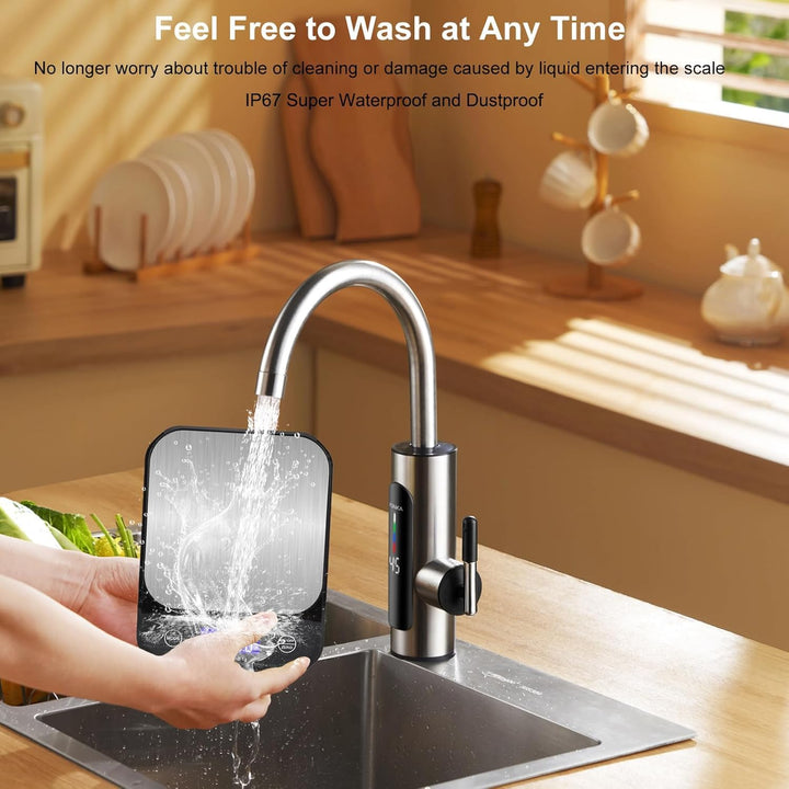 Wasserdichte IP67 Küchenwaage, Wiederaufladbare Digitale Küchenwaage, USB Elektronische Lebensmittel