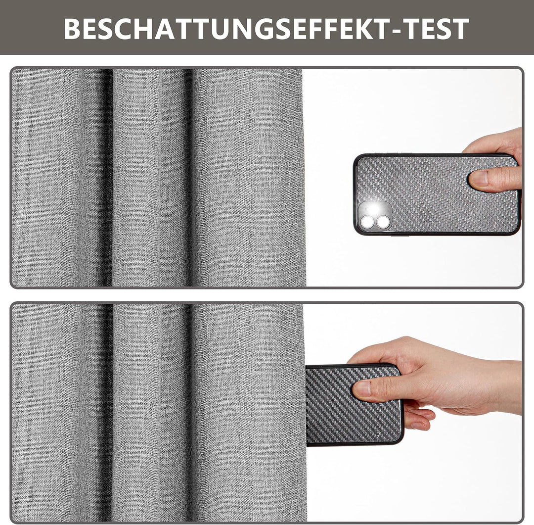 MYSKY HOME Gardinen Blickdichte Vorhänge Schlafzimmer Vorhang Kräuselband Kälteschutz Blackout Curta