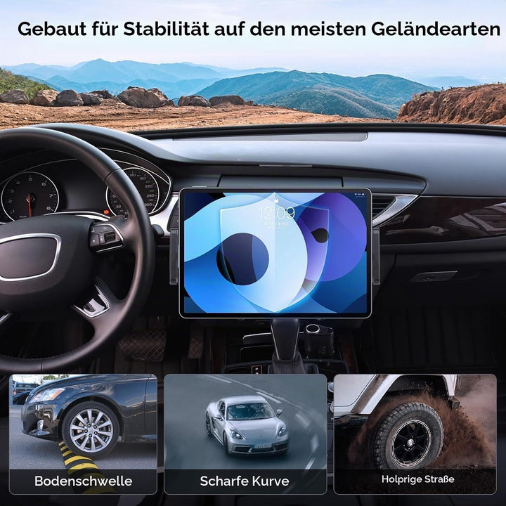 EEEKit Tablet Halterung Auto CD Schlitz, 360° Drehbarer Ständer für Tablets &amp; Handy, KFZ Halter für