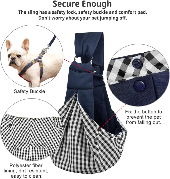 Cuby Hundetragetuch für Hunde und Katzen, wendbar, für Haustiere, Papoose Bag, weiche Tasche und Tra