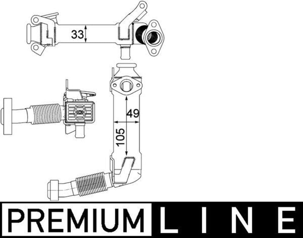 MAHLE CE 21 000P Abgasrückführungs-Kühler (AGR-Kühler) BEHR PREMIUM LINE
