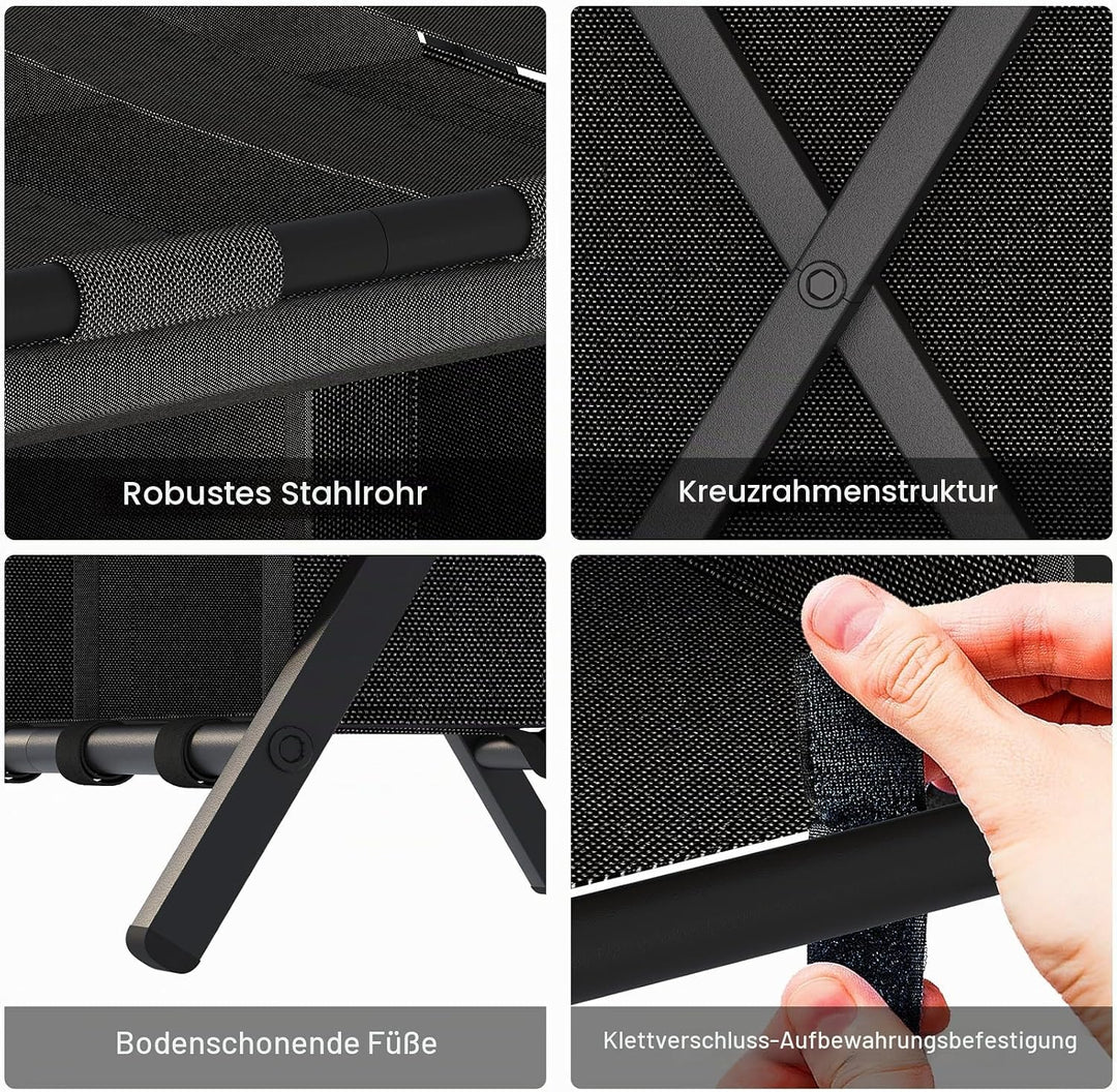Kofferständer, Gepäckablage, 2er Set, Kofferständer Klappbar, Kofferstände mit Ablagefächern, Koffer