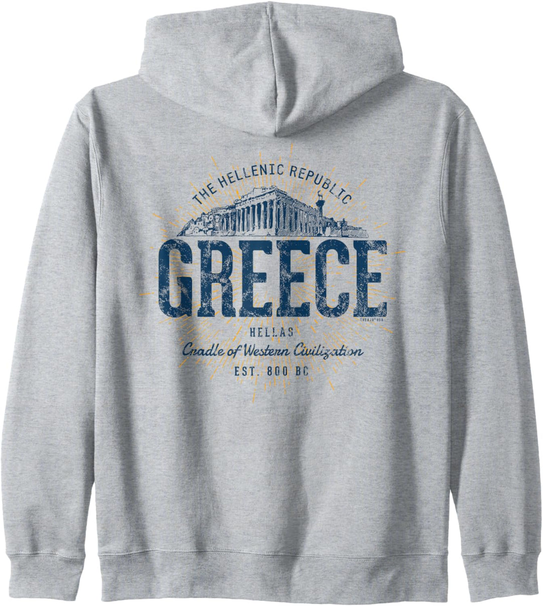 Greece Retro Stil Vintage Griechenland Kapuzenjacke