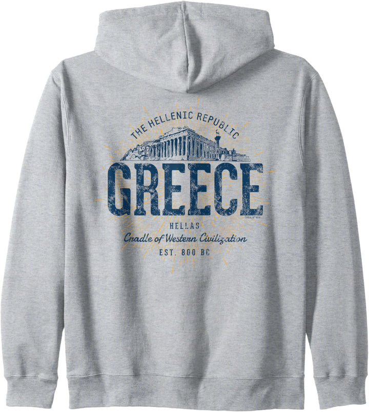 Greece Retro Stil Vintage Griechenland Kapuzenjacke