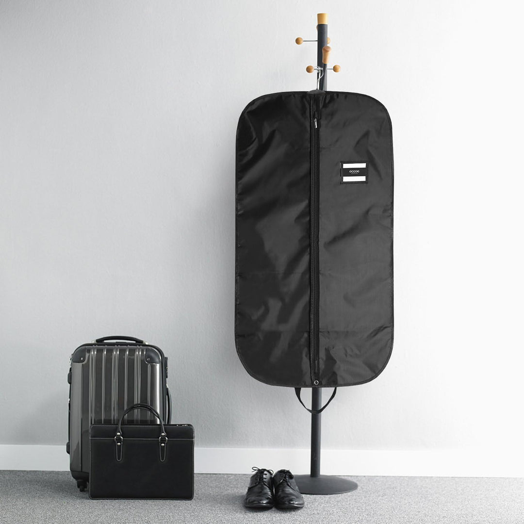 ecooe 2 x Schwarz Kleidersack Polyester Kleiderhülle Kleiderschutz Aufbewahrung 110 × 60 cm 110*60cm
