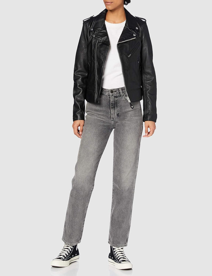 Schott NYC Damen Jacke S Schwarz (Black 90), S Schwarz (Black 90)