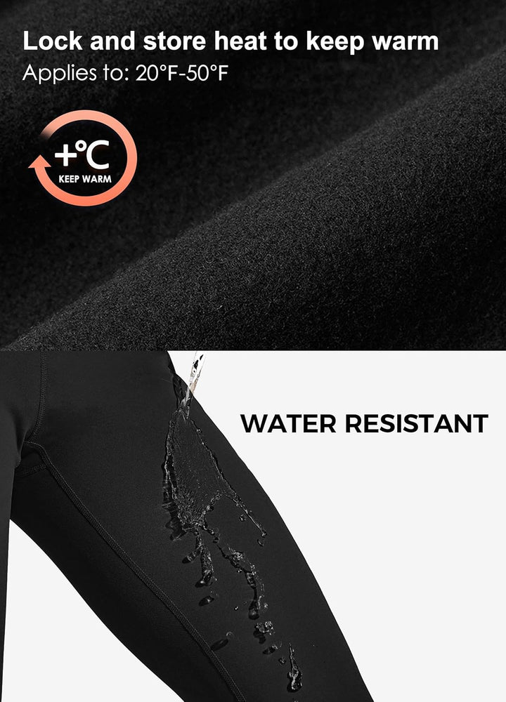 WILLIT Damen Thermo Flare Leggings Winter Fleece gefütterte Yogahose Warm Sportleggins Laufhose Boot