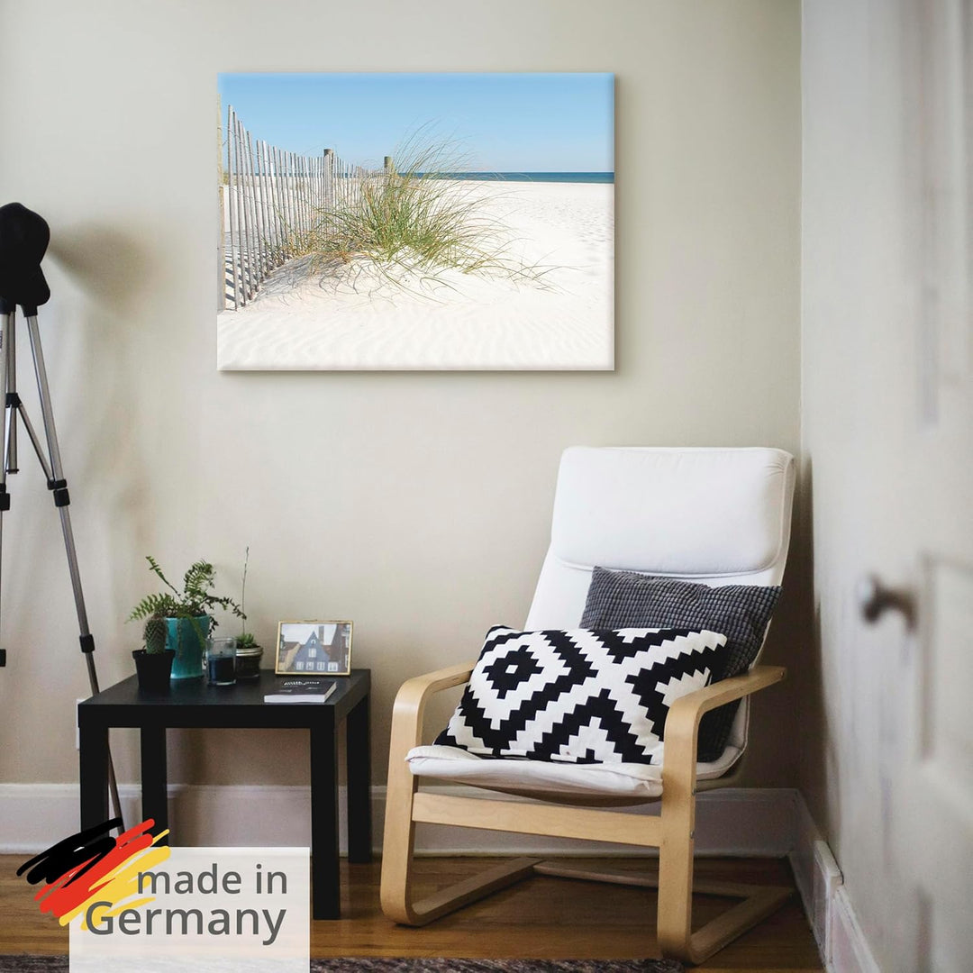 ARTland Leinwandbilder Wandbild Bild auf Leinwand 60x45 cm Landschaften Strand T5MA Düne und Gräser