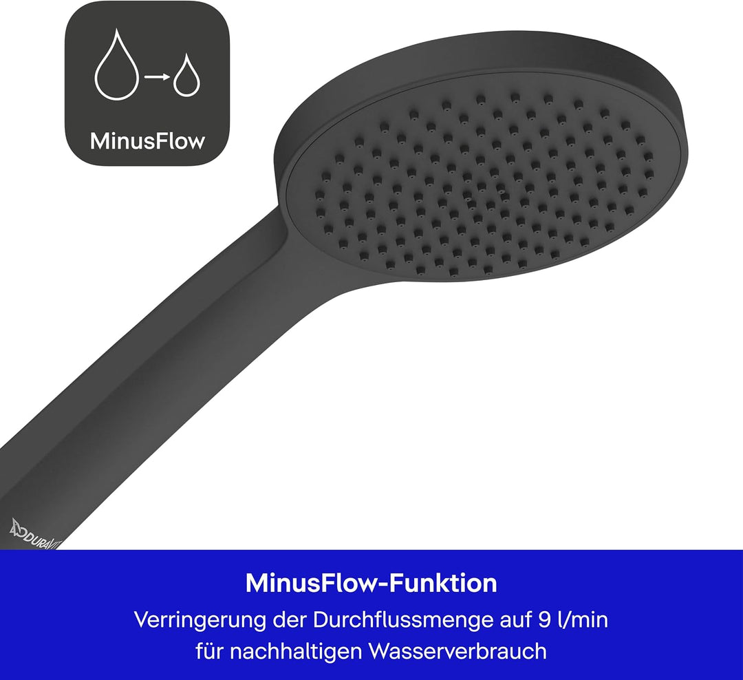 Duravit Universal Duschkopf, Duschbrause Strahlart Rain, Handbrause rund (Ø 110 mm), Brausekopf mit