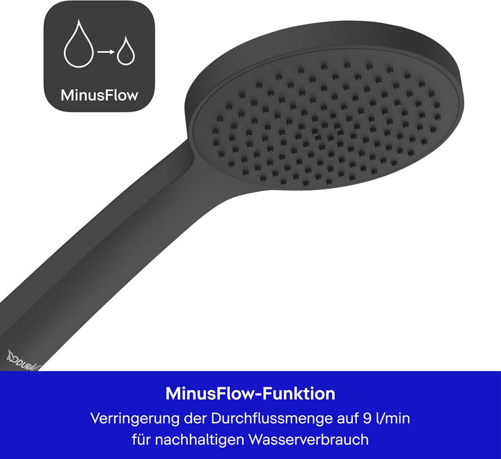 Duravit Universal Duschkopf, Duschbrause Strahlart Rain, Handbrause rund (Ø 110 mm), Brausekopf mit