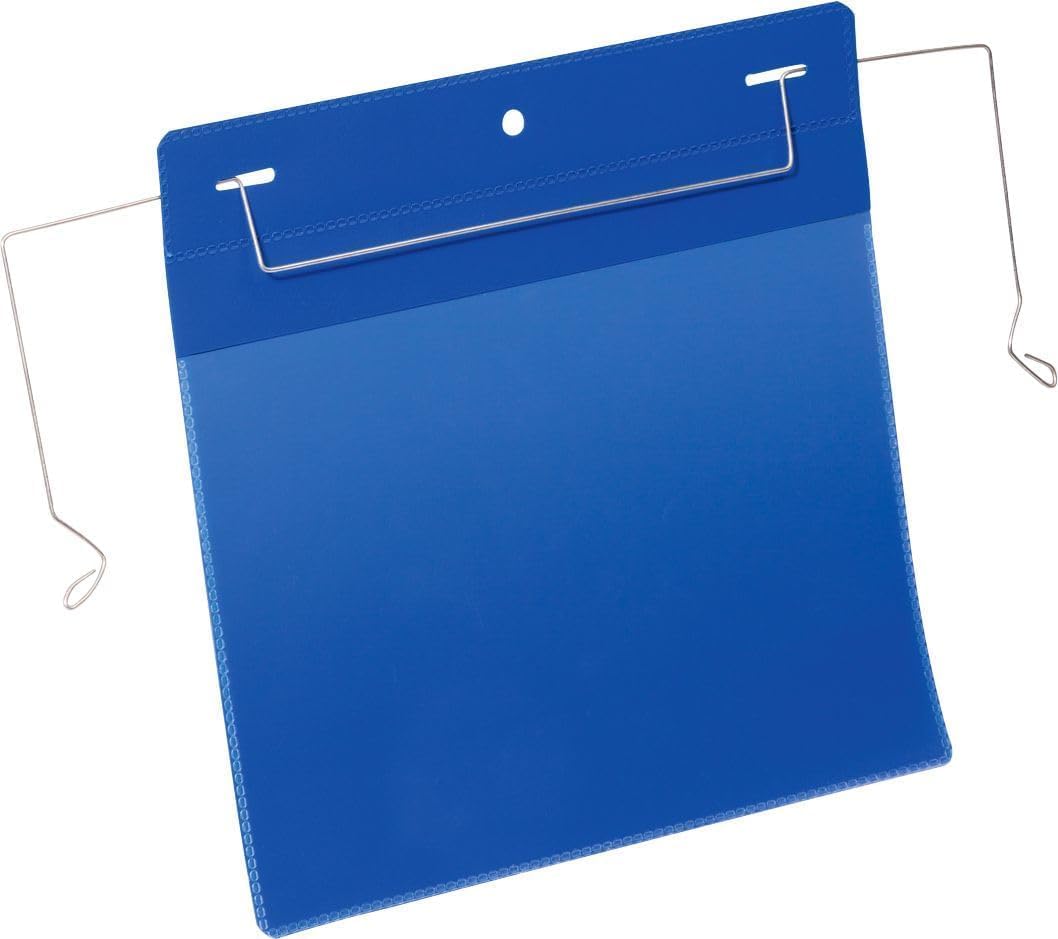 Durable Drahtbügeltasche (A5 quer) Packung à  50 Stück blau, 175207 A5 Querformat, A5 Querformat