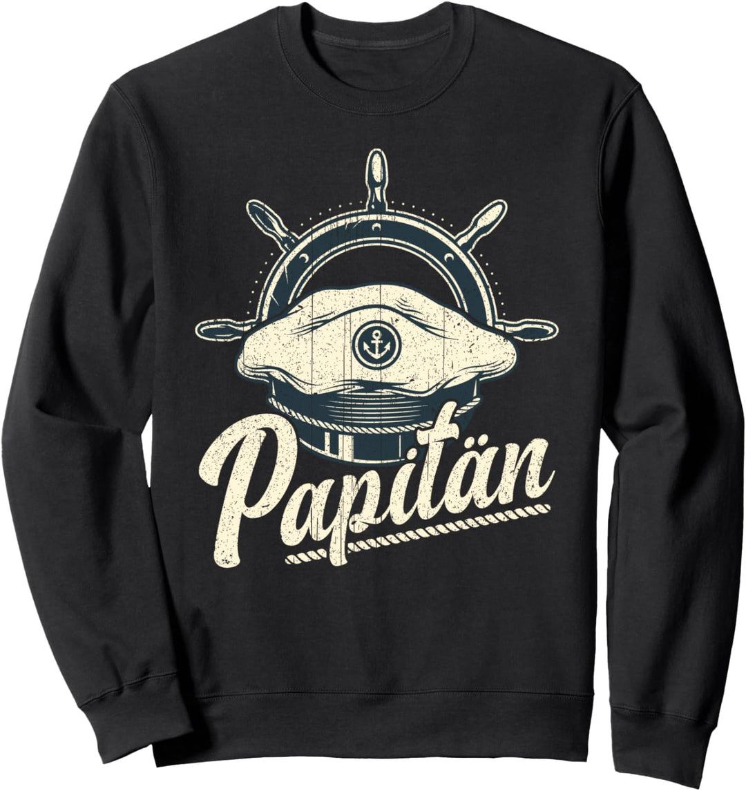 Vatertag, Papa der Seemann, Nautisch, Vintage, Papitän Sweatshirt