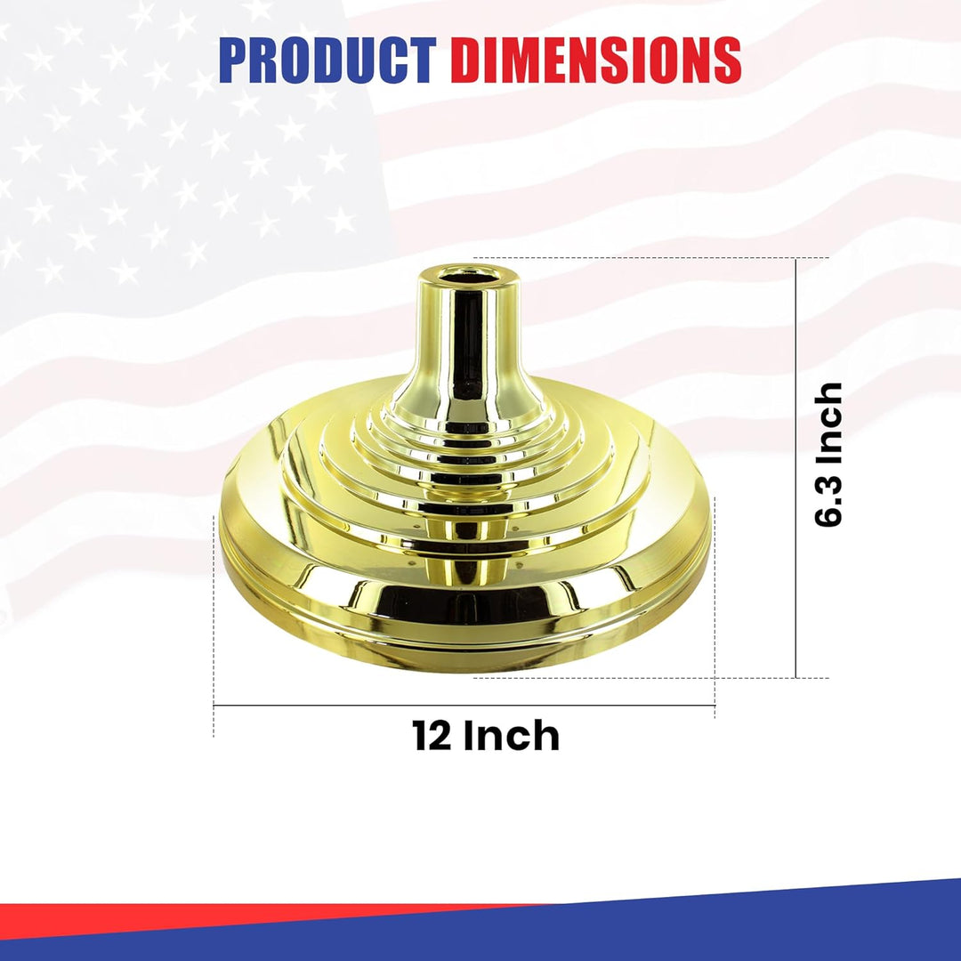 Super Tough Floor Stand Base for Indoor Flagpole – Metallic Gold