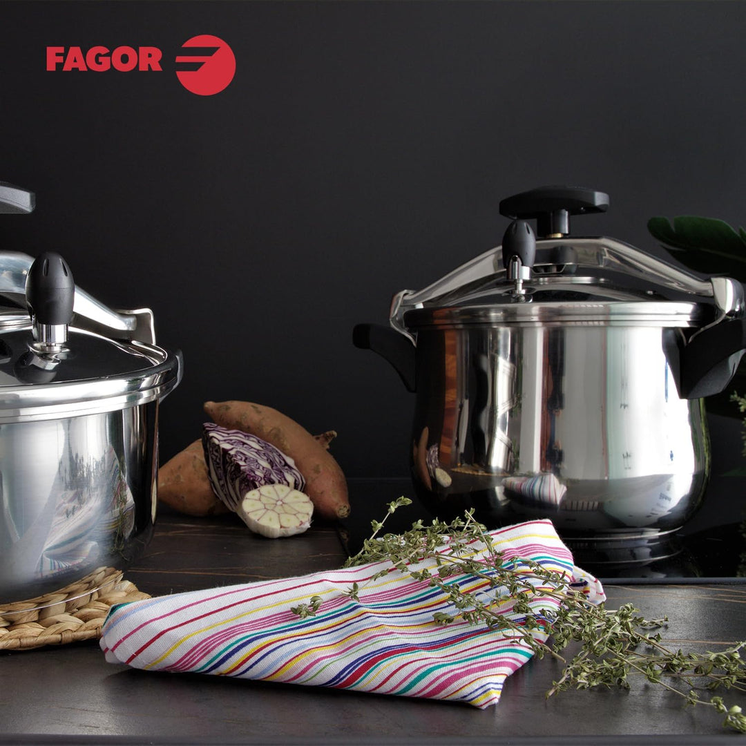 FAGOR ® Fagor Classica Schnellkochtopf, 8 l, aus Edelstahl 18/10, geeignet für alle Herdarten, volls