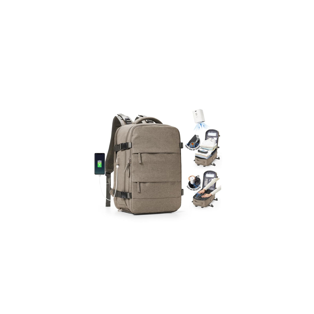 SZLX Grosser Reiserucksack Damen,Vakuum Rucksack mit Pumpe Ryanair Handgepäck 40x30x20 Herren, Wizza