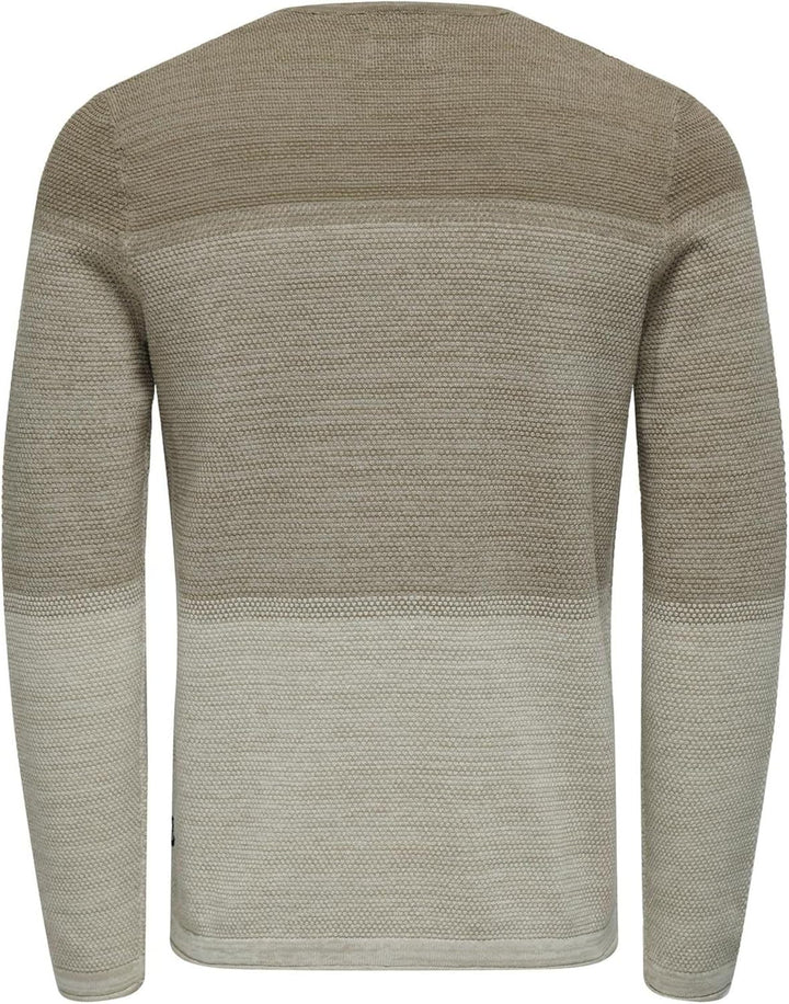 ONLY & SONS Herren Pullover ONSPANTER S M L XL XXL Schwarz Grau Blau Baumwolle S Chinchilla/Detail:g