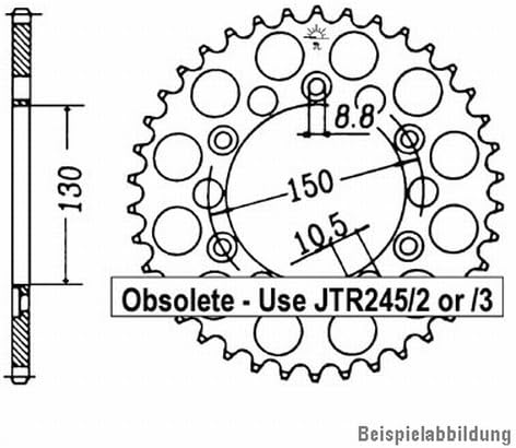 Kettensatz NX 250 1988-1995, MD21, MD25, DID X-Ring extra verstärkt gold