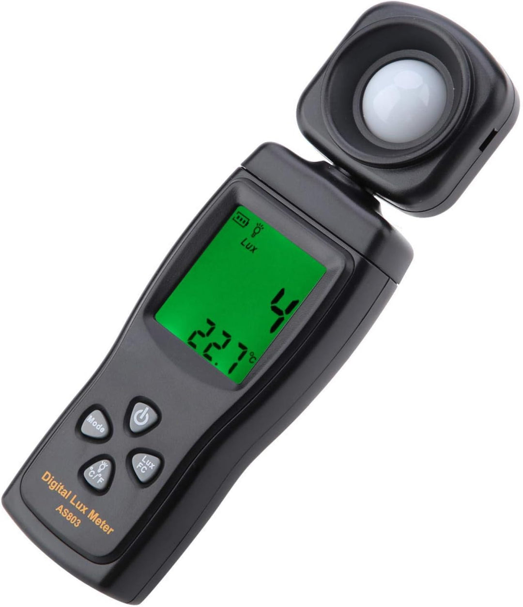 Fyearfly Digitales Luxmeter, 1-200.000 Lux As803 Beleuchtungstester Helligkeitsmessgerät Mit Ultragr
