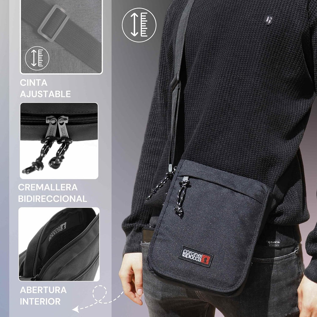 CORONEL TAPIOCCA Umhängetasche Messenger Bag Herren Schultertasche Handtasche Umhängetasche Herren S