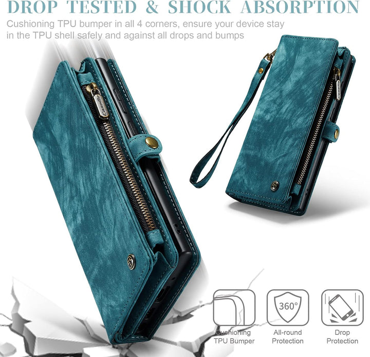 UFinetech 2-in-1 Luxus Samsung Galaxy Note 20 Hülle Case Tasche Magnetische Gute Flip Kartenfach Ket