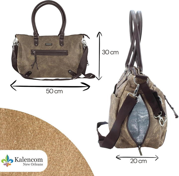 Kalencom Handtasche Umhängetasche stilvolle Baby Wickeltasche mit Wickelauflage, Aufbewahrungsbeutel