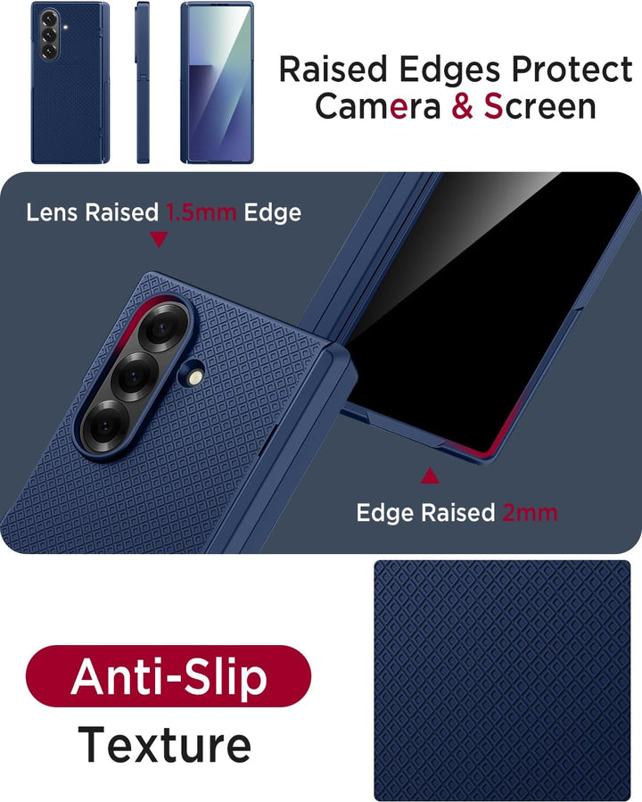 Miimall Kompatibel mit Samsung Galaxy Z Fold 7 Hülle mit Displayschutz Privacy, Hart PC rutschfest K