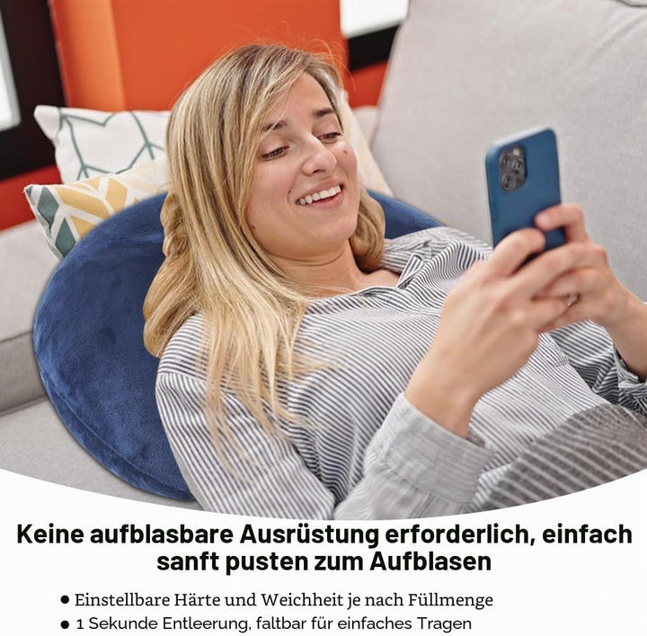 Gaming Kissen Lesekissen, Ergonomic Aufblasbares Armstützkissen für Lange Gaming-Sessions, Häkelkiss