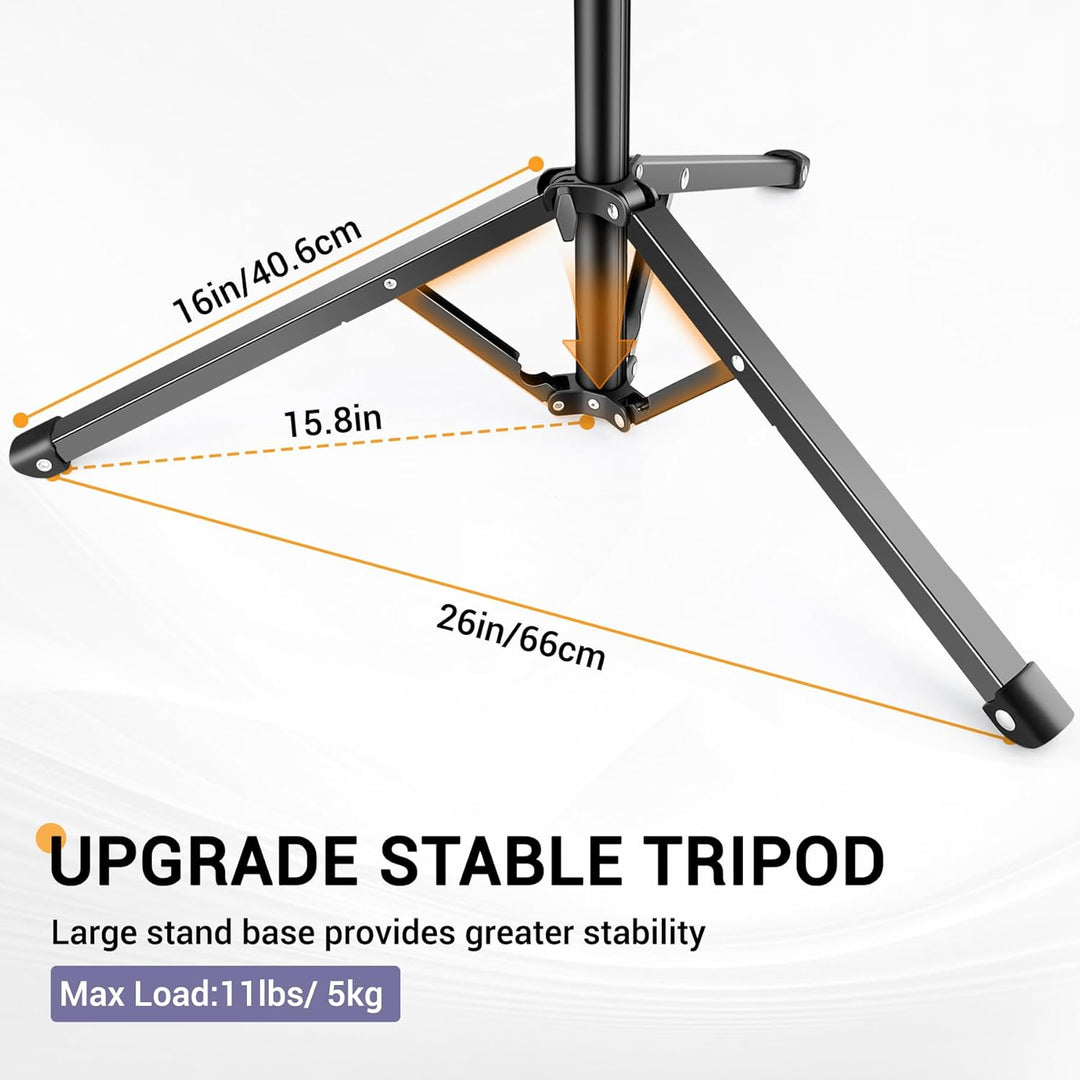 Victiv 224cm Hoch Handy Stativ, Schwerlast Flexibel Overhead Stativ für Kamera mit 35cm Verstellbare