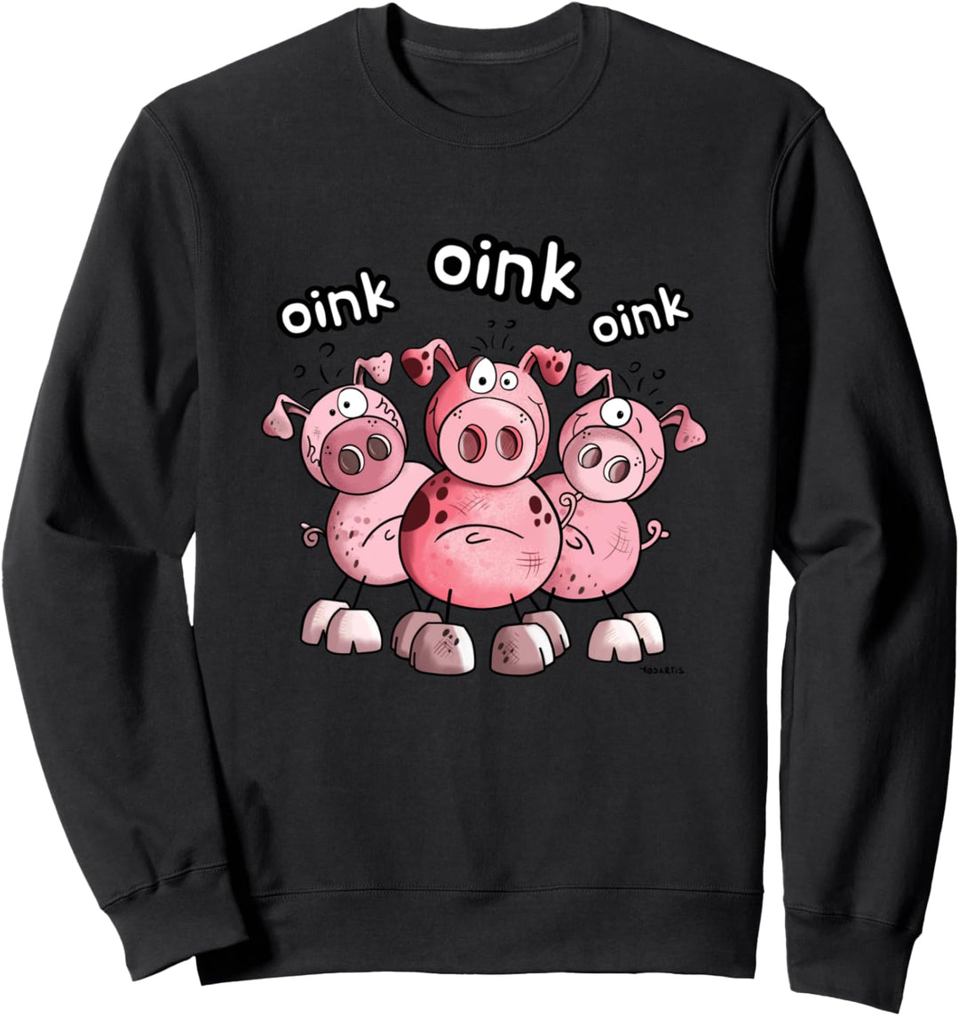 Oink Schweine Trio I Schwein Tiermotiv I Fun Schweinchen Sweatshirt